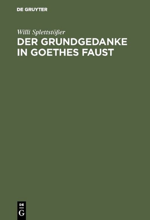 Produktbild: Der Grundgedanke in Goethes Faust