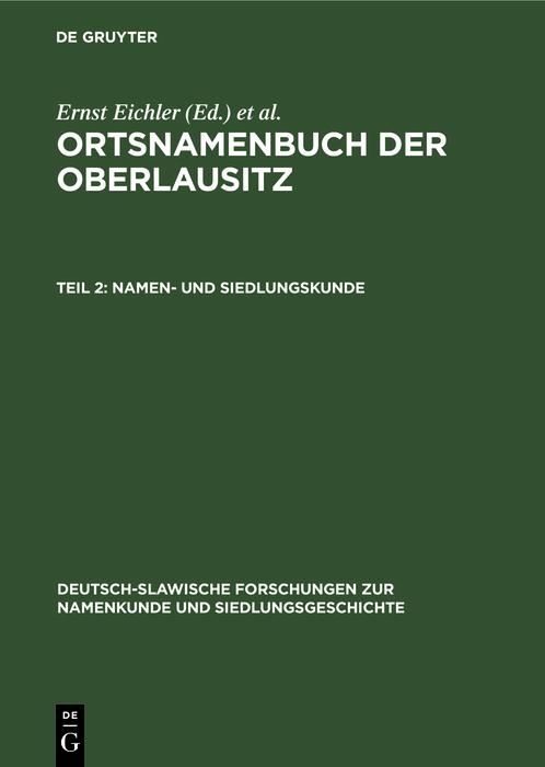 Produktbild: Namen- und Siedlungskunde