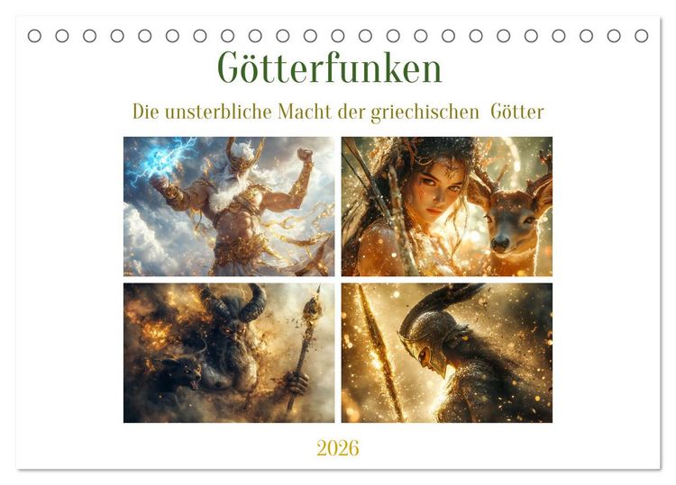 Produktbild: G&ouml;tterfunken (Tischkalender 2026 DIN A5 quer), CALVENDO Monatskalender