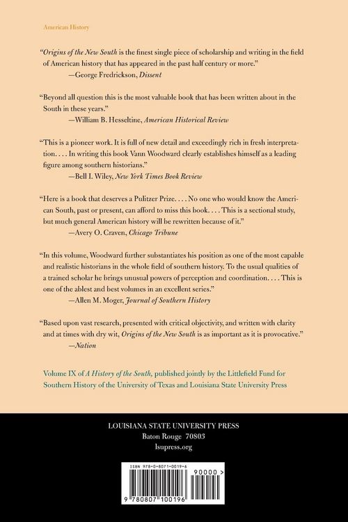 Produktbild: Origins of the New South, 1877-1913
