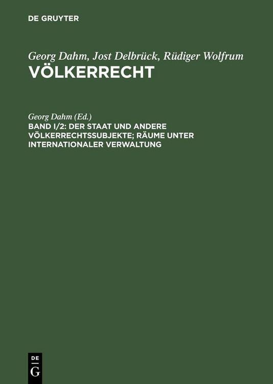 Produktbild: Der Staat und andere V&ouml;lkerrechtssubjekte; R&auml;ume unter internationaler Verwaltung