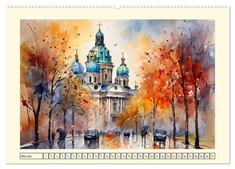 Produktbild: Europas Metropolen (hochwertiger Premium Wandkalender 2026 DIN A2 quer), Kunstdruck in Hochglanz