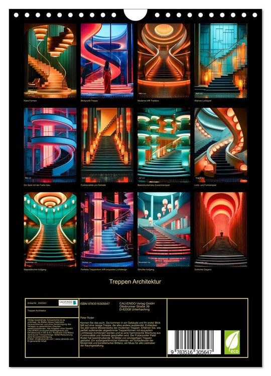 Produktbild: Treppen Architektur (Wandkalender 2026 DIN A4 hoch), CALVENDO Monatskalender