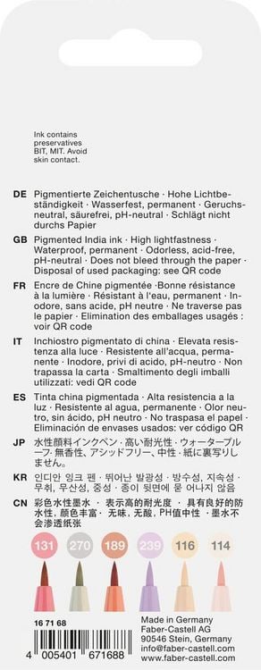 Produktbild: Faber-Castell Tuschestifte Pitt Artist Pens Manga Kaoiro, 6er Etui