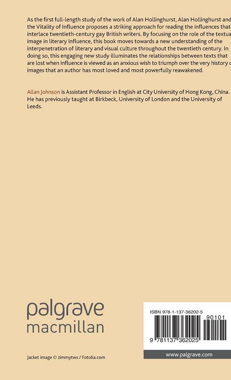 Produktbild: Alan Hollinghurst and the Vitality of Influence