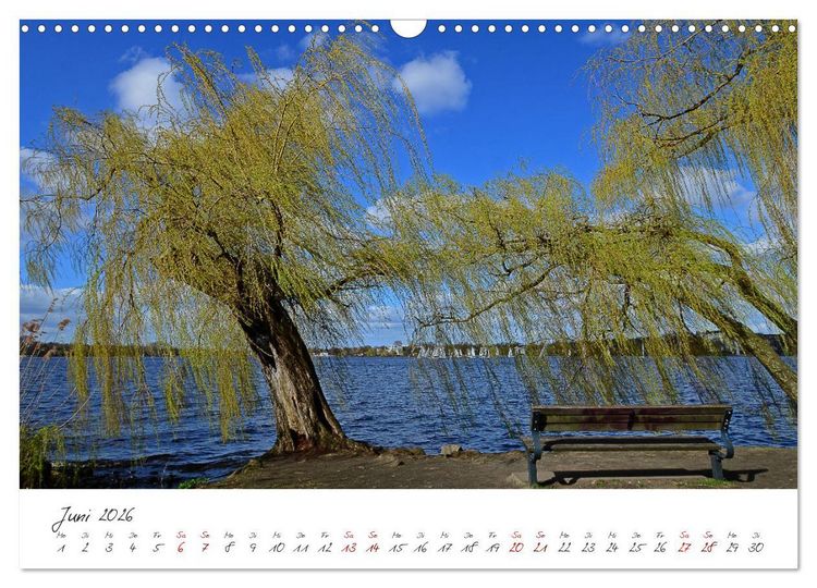 Produktbild: Alsteransichten in Hamburg (Wandkalender 2026 DIN A3 quer), CALVENDO Monatskalender