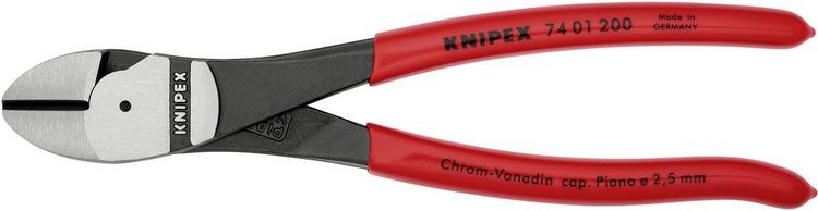 Produktbild: Knipex 74 01 200 Werkstatt Kraft-Seitenschneider mit Facette 200mm