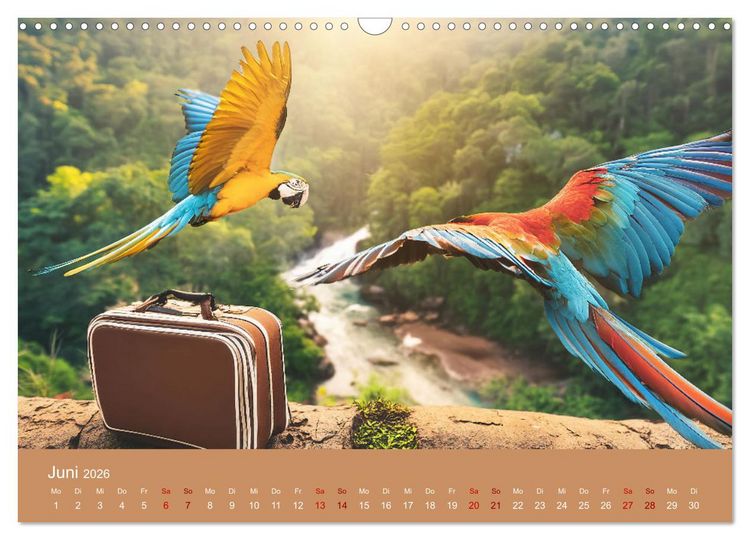 Produktbild: Tierische Urlaubstr&auml;ume (Wandkalender 2026 DIN A3 quer), CALVENDO Monatskalender