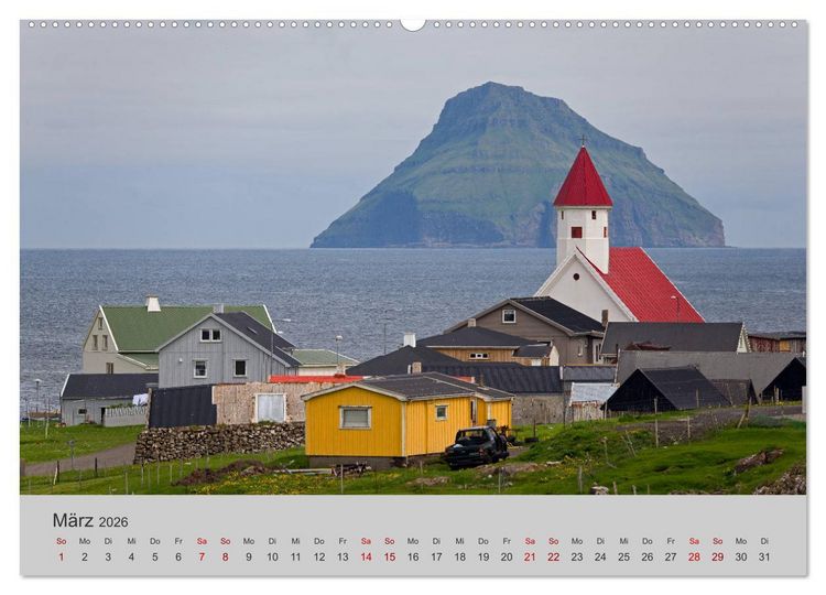 Produktbild: F&auml;r&ouml;er Inseln 2026 (Wandkalender 2026 DIN A2 quer), CALVENDO Monatskalender