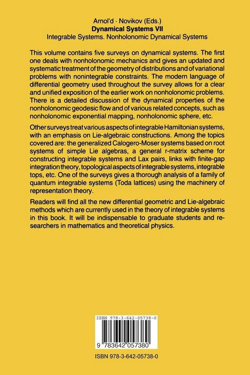 Produktbild: Dynamical Systems VII
