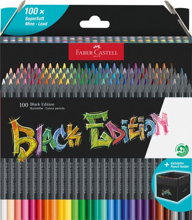 Produktbild: Faber-Castell Buntstifte Black Edition 100er