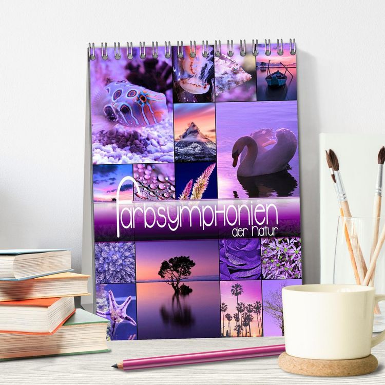 Produktbild: Farbsymphonien der Natur (Tischkalender 2026 DIN A5 hoch), CALVENDO Monatskalender