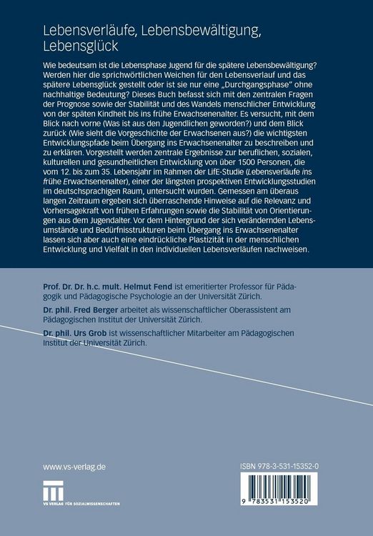 Produktbild: Lebensverl&auml;ufe, Lebensbew&auml;ltigung, Lebensgl&uuml;ck