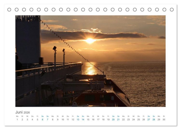 Produktbild: Kurs Nord - mit dem Postschiff (Tischkalender 2026 DIN A5 quer), CALVENDO Monatskalender