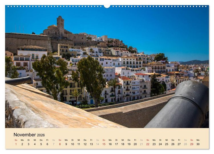 Produktbild: Ibiza Dalt Vila, Sa Penya und La Marina (Wandkalender 2026 DIN A2 quer), CALVENDO Monatskalender