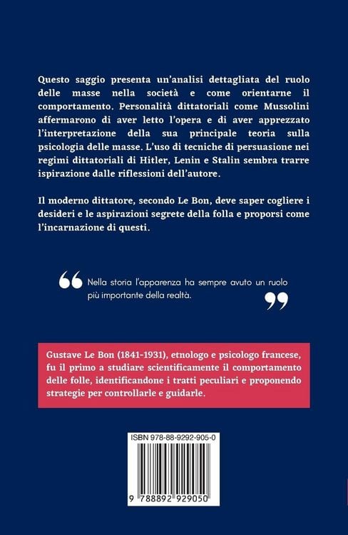 Produktbild: La Psicologia Delle Folle