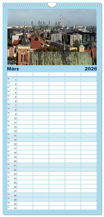 Produktbild: Familienplaner 2026 - Besucht mal wieder Danzig mit 5 Spalten (Wandkalender, 21 x 45 cm) CALVENDO