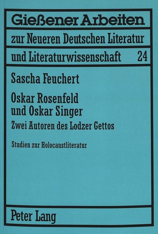 Produktbild: Oskar Rosenfeld und Oskar Singer