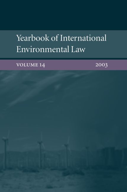 Produktbild: Yearbook of International Environmental Law: Volume 14 2003