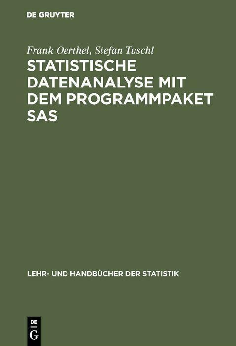 Produktbild: Statistische Datenanalyse mit dem Programmpaket SAS