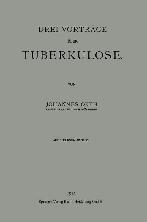 Produktbild: Drei Vortr&auml;ge &uuml;ber Tuberkulose