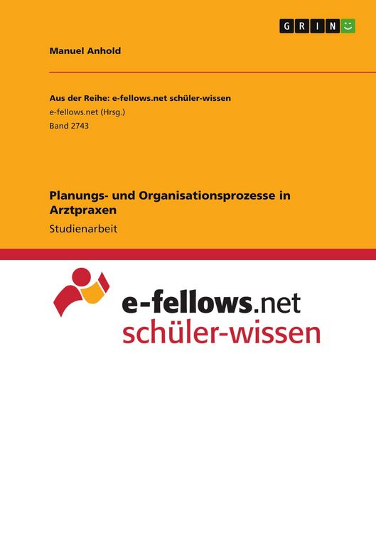 Produktbild: Planungs- und Organisationsprozesse in Arztpraxen