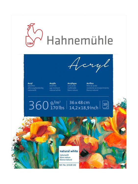 Produktbild: Hahnem&uuml;hle Papier Acryl 360, 36 x 48 cm, 360 g/m&sup2;