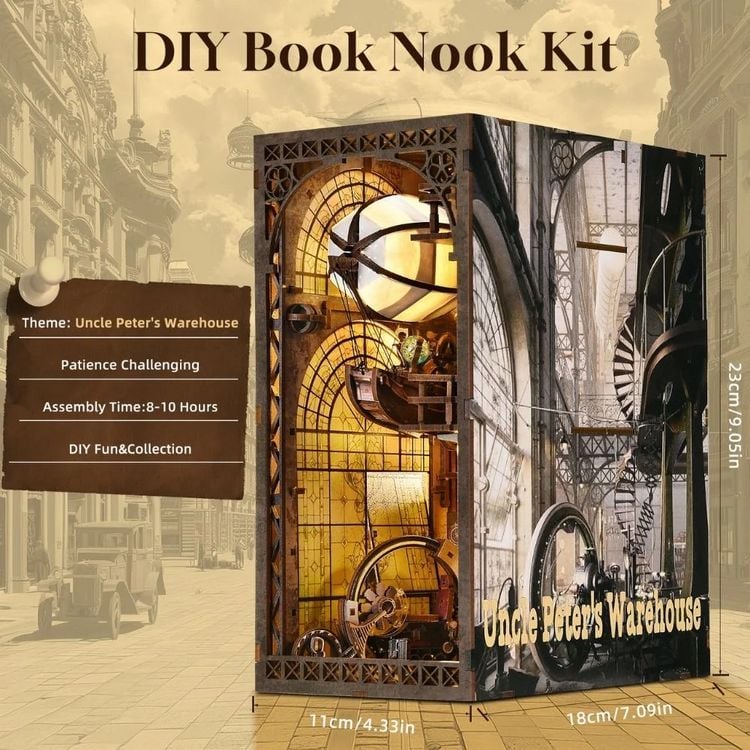 Produktbild: FiguredArt YM05 - DIY Book Nook, Onkel Petes Labor, Puzzle 299 Teile, Miniatur-Diorama