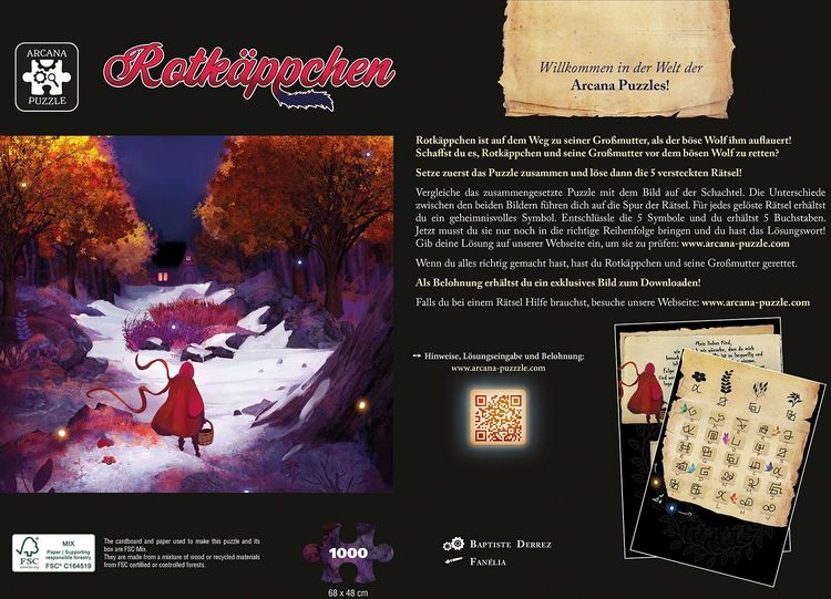 Produktbild: Arcana Puzzle: Rotk&auml;ppchen
