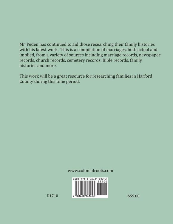 Produktbild: Harford County, Maryland Marriage References and Family Relationships, 1861-1870