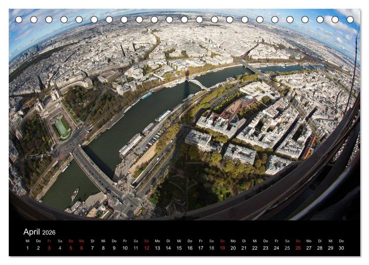 Produktbild: Eiffel Tower &ndash; Tour Eiffel &ndash; Eiffelturm &ndash; Paris 2026 (Tischkalender 2026 DIN A5 quer), CALVENDO Monatskalender