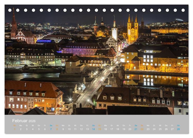 Produktbild: W&uuml;rzburg - Stadt der Kirchen (Tischkalender 2026 DIN A5 quer), CALVENDO Monatskalender