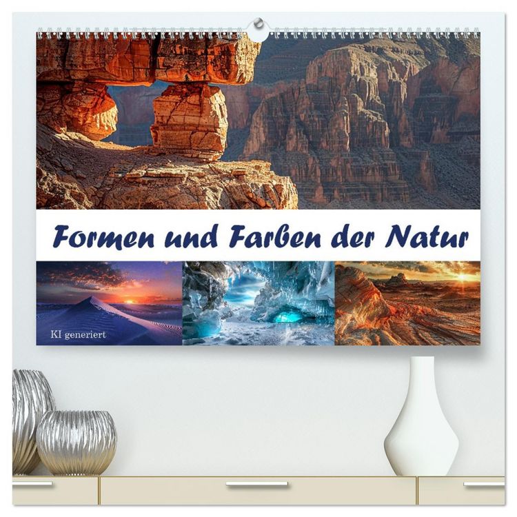 Produktbild: Formen und Farben der Natur (hochwertiger Premium Wandkalender 2026 DIN A2 quer), Kunstdruck in Hochglanz