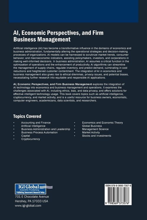 Produktbild: AI, Economic Perspectives, and Firm Business Management