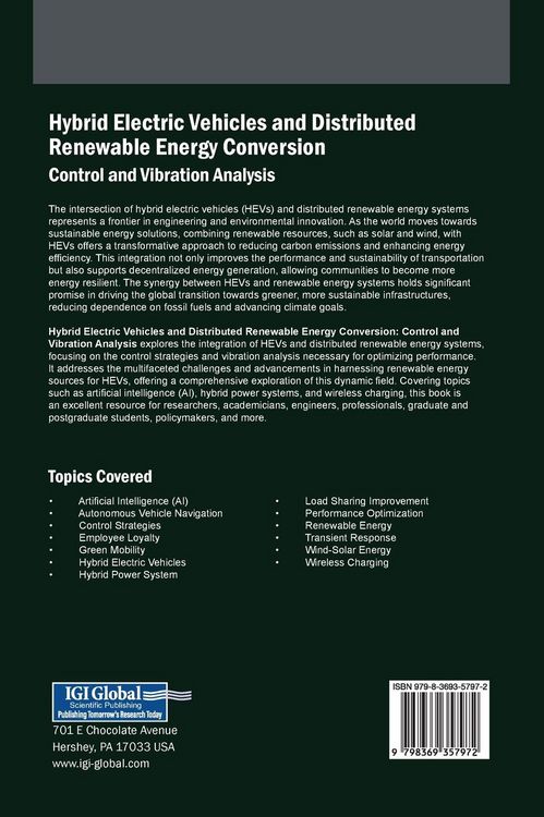 Produktbild: Hybrid Electric Vehicles and Distributed Renewable Energy Conversion