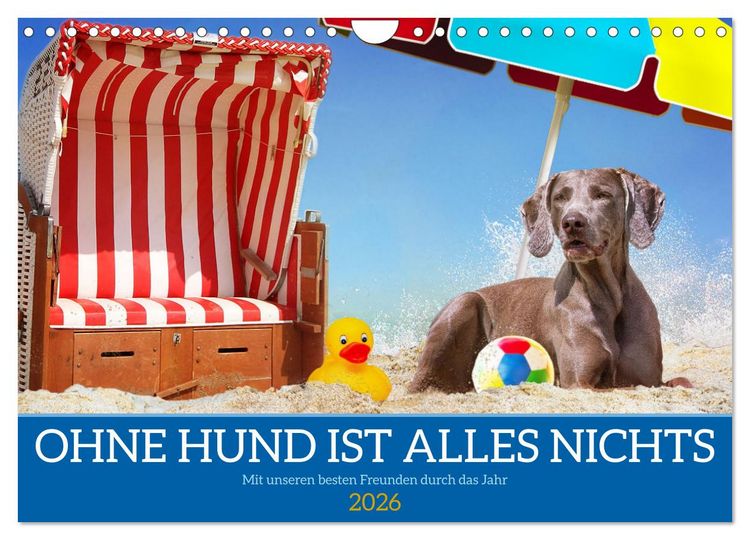 Produktbild: Ohne Hund ist alles nichts - Mit unseren besten Freunden durch das Jahr (Wandkalender 2026 DIN A4 quer), CALVENDO Monatskalender