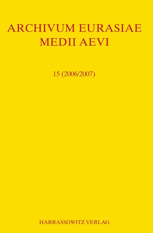 Produktbild: Archivum Eurasiae Medii Aevi 15 (2006/2007)