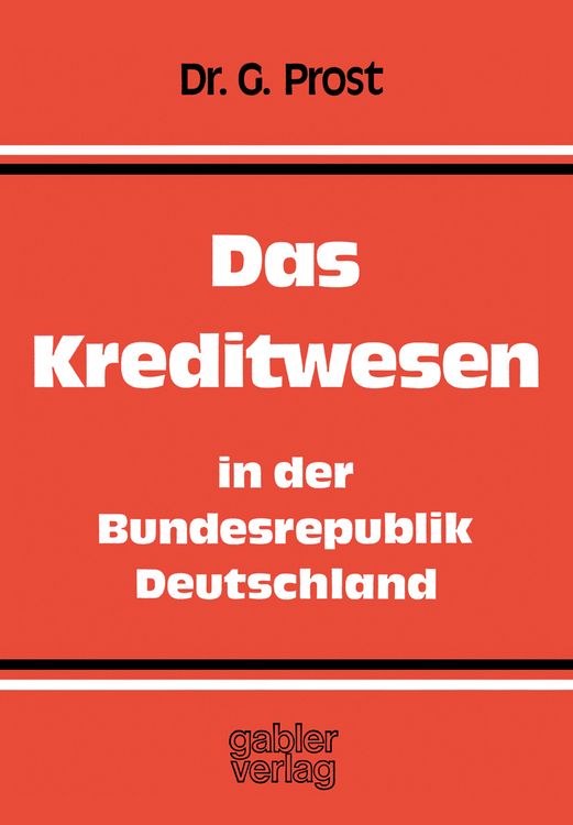Produktbild: Das Kreditwesen in der Bundesrepublik Deutschland