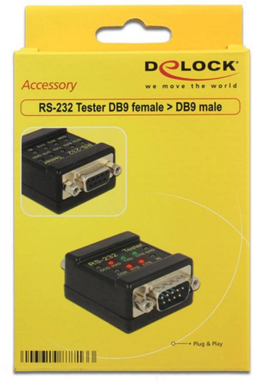 Produktbild: Delock 87713 VGA-Steckverbinder D-SUB-Buchse 9pol. - D-SUB-Stecker 9pol. 1St.