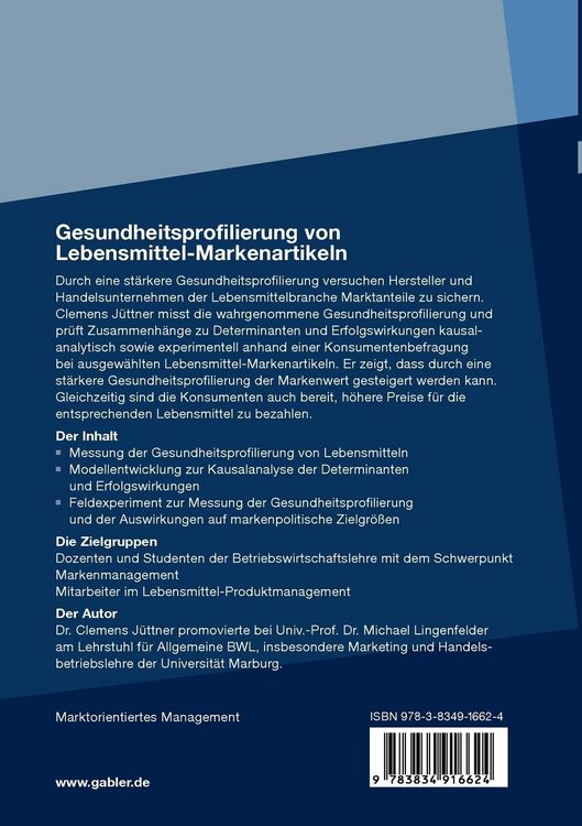 Produktbild: Gesundheitsprofilierung von Lebensmittel-Markenartikeln