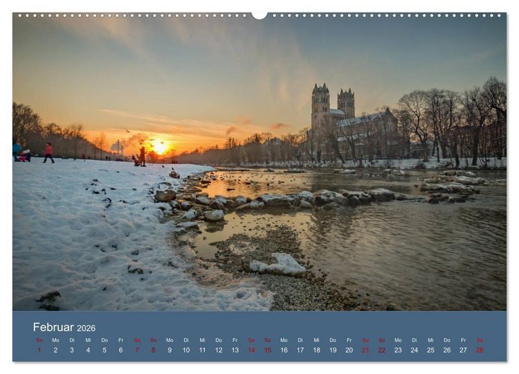 Produktbild: Bezauberndes M&uuml;nchen - Die bayrische Landeshauptstadt und ihr Umland. (Wandkalender 2026 DIN A2 quer), CALVENDO Monatskalender