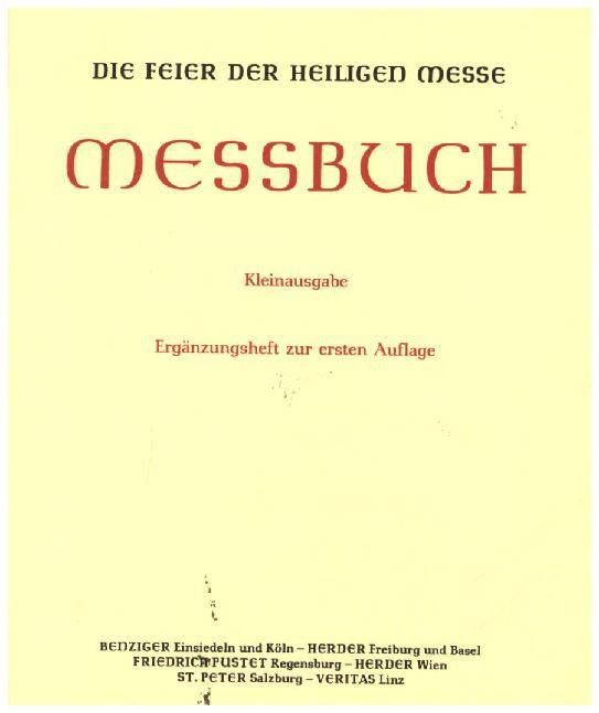 Produktbild: Messbuch f&uuml;r die Bist&uuml;mer des deutschen Sprachgebietes. Authentische... / Kleinausgabe (Kapellenmissale)