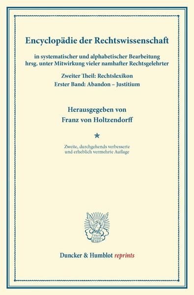 Produktbild: Encyclop&auml;die der Rechtswissenschaft