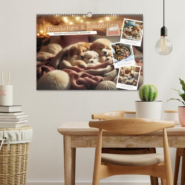 Produktbild: Kuscheliges & Knuddeliges (Wandkalender 2026 DIN A3 quer), CALVENDO Monatskalender