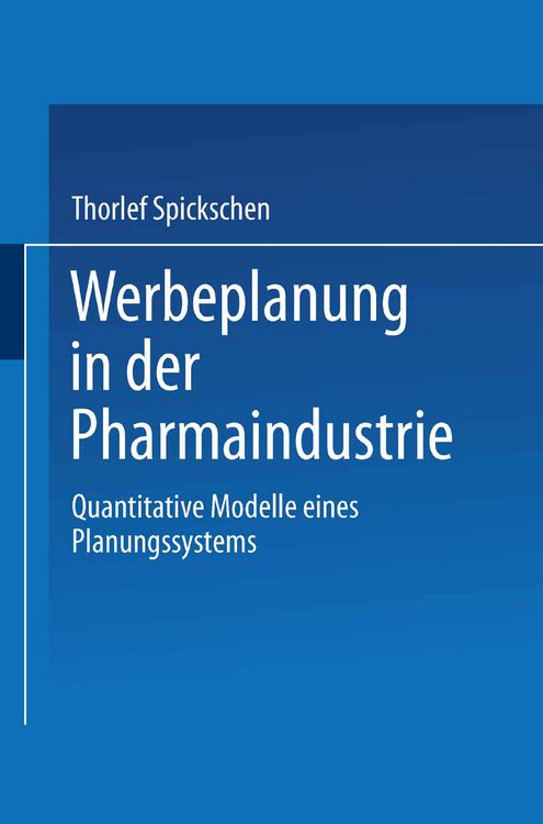 Produktbild: Werbeplanung in der Pharmaindustrie