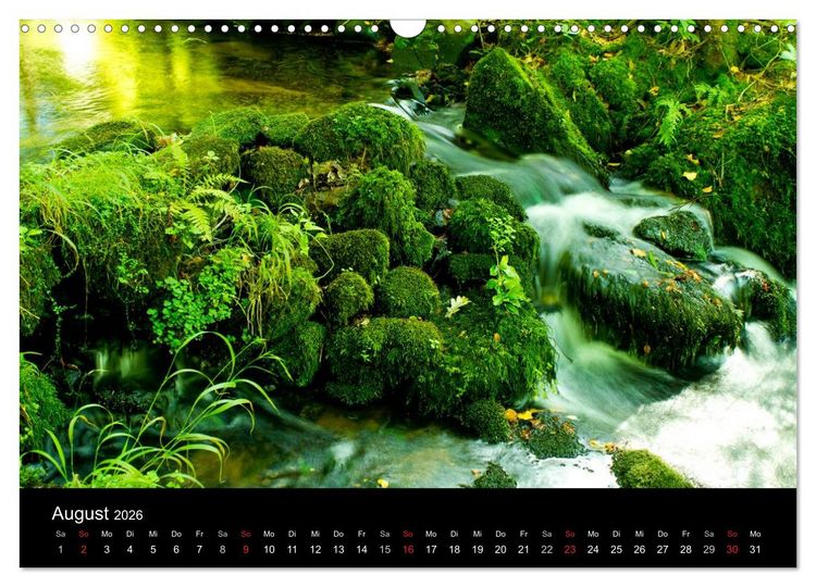Produktbild: Geheimnisvolle B&auml;che und Fl&uuml;sse (Wandkalender 2026 DIN A3 quer), CALVENDO Monatskalender