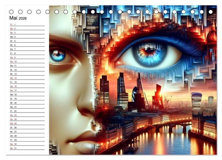 Produktbild: Metropolengesichter (Tischkalender 2026 DIN A5 quer), CALVENDO Monatskalender