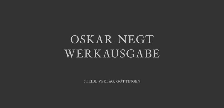 Produktbild: Oskar Negt &brvbar; Werkausgabe