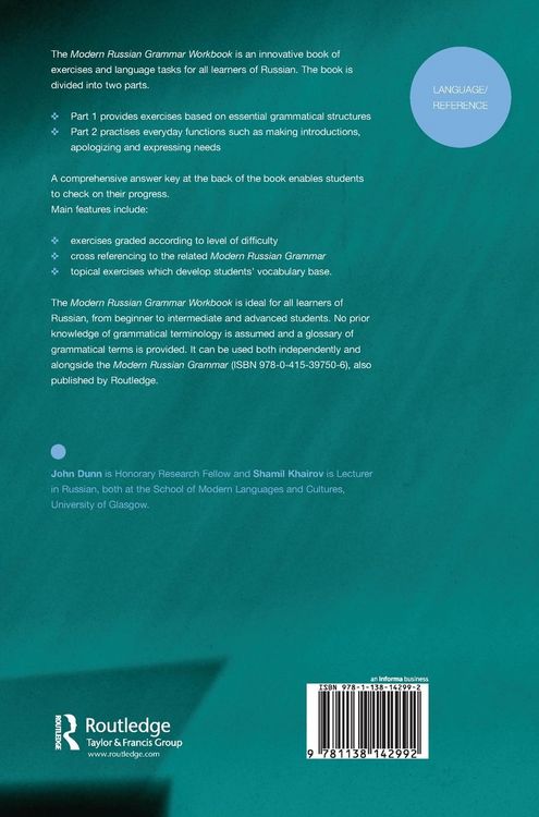 Produktbild: Modern Russian Grammar Workbook