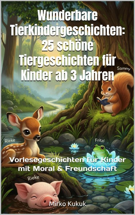 Produktbild: Wunderbare Tierkindergeschichten: 25 sch&ouml;ne Tiergeschichten f&uuml;r Kinder ab 3 Jahren